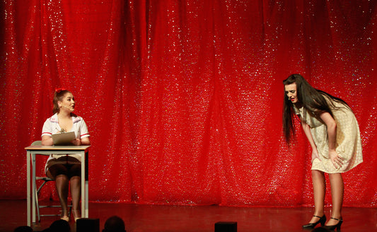 Red Glitter Curtain