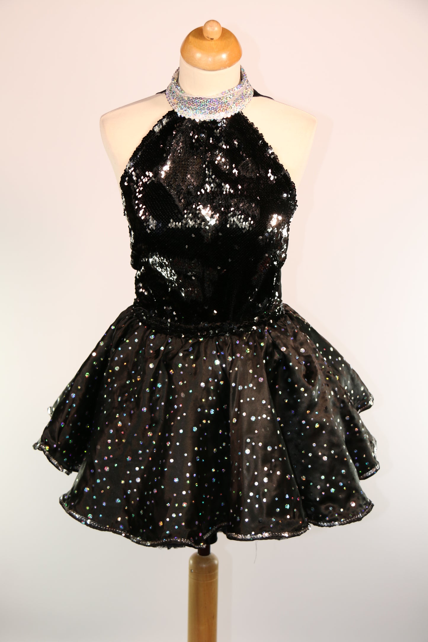 Black Silver Reversible Fishscale Top