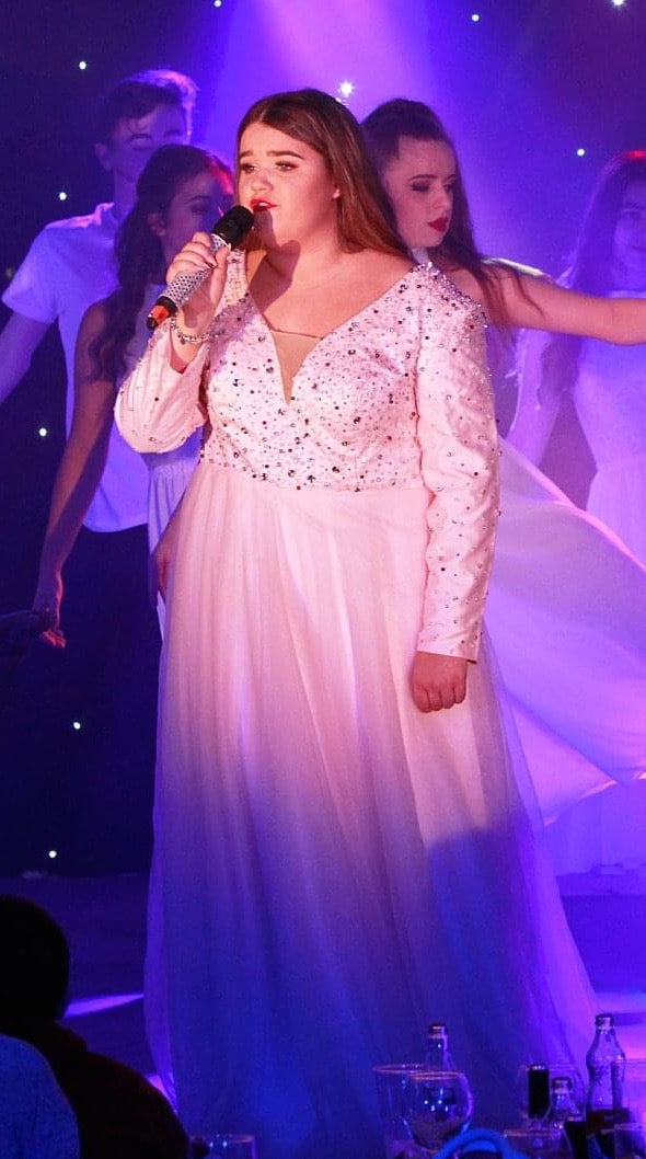 Pink Lemonade Diamonte Greecian Diva Gown