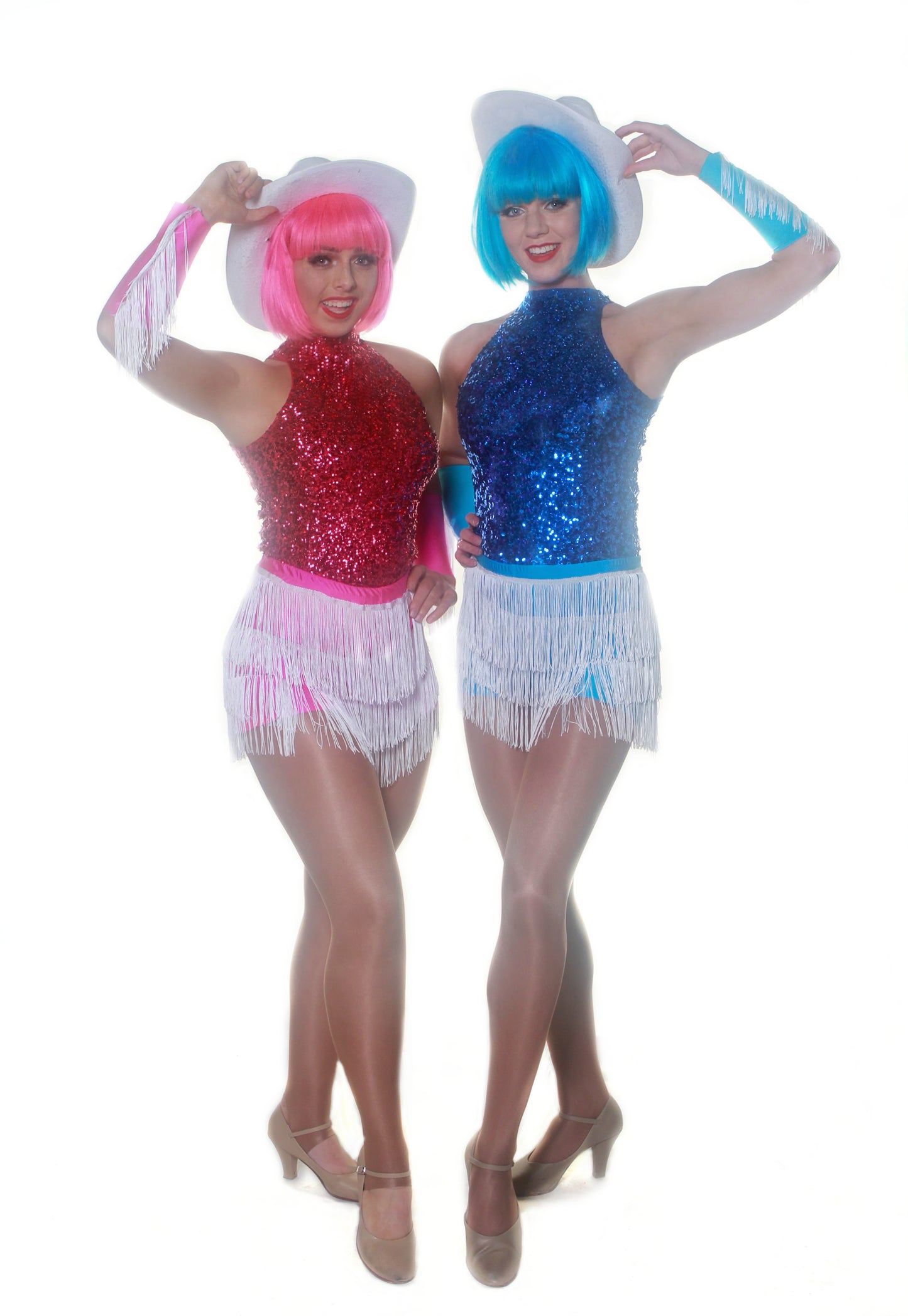 Pink & Blue Cowgirl Fringe Suits