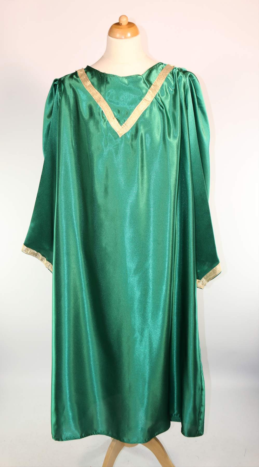 Green Satin Gospel Robe