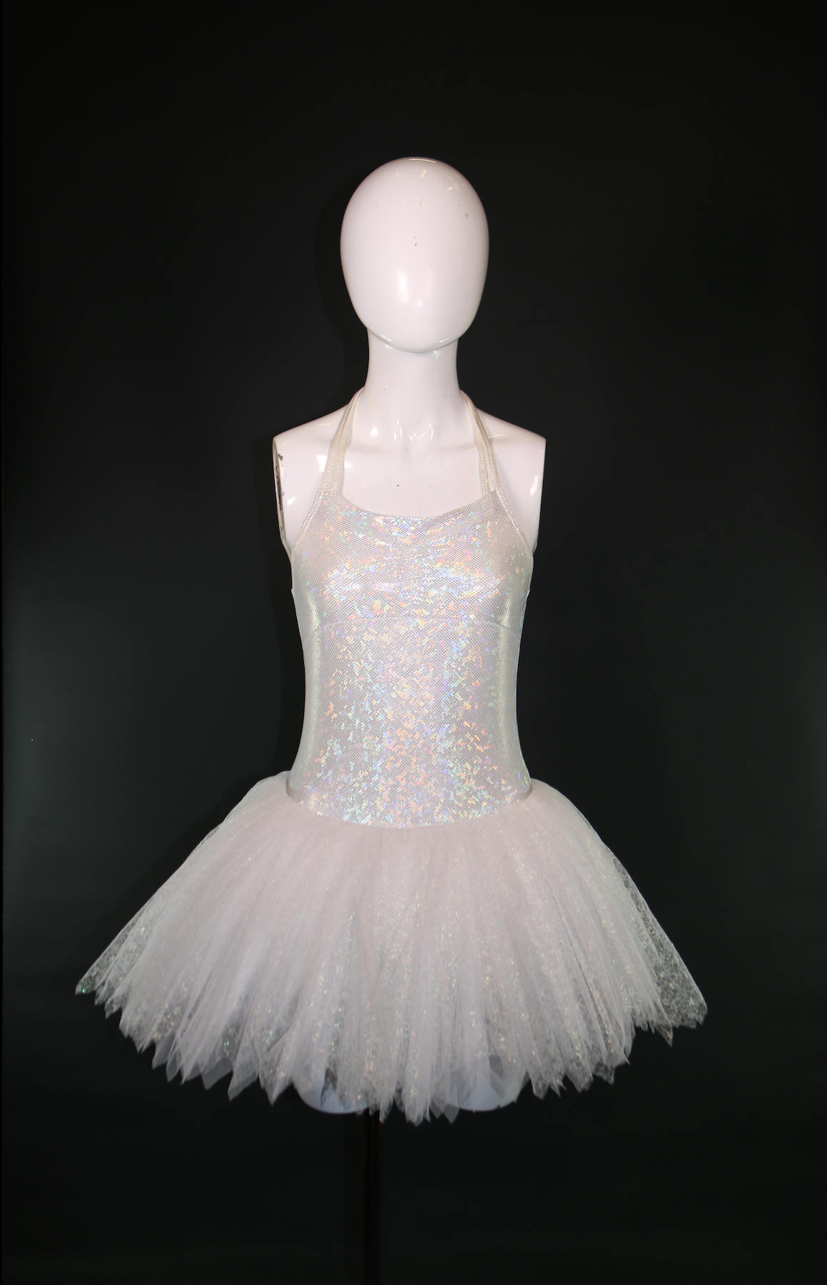Silver Holographic Tutu Lyrical Fairy Solo Dress