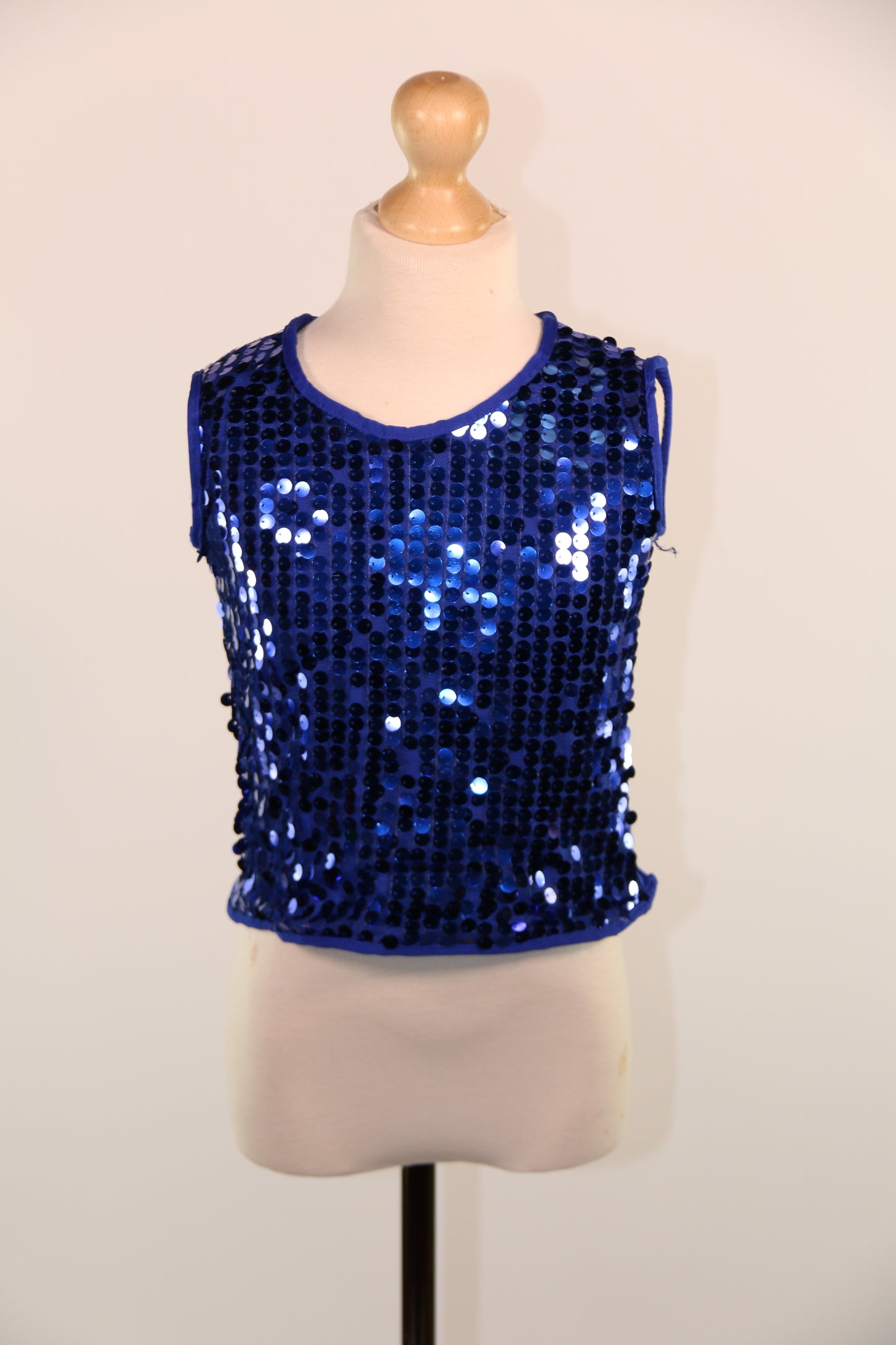 Blue Royal Sequin Vest Top