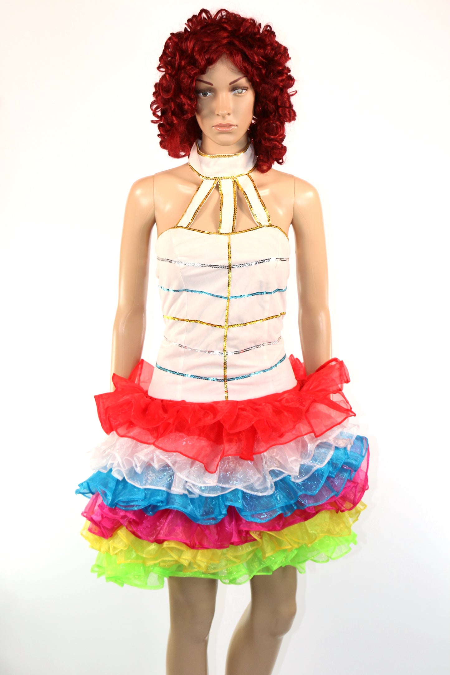Multi Halter Samba Salsa Dress