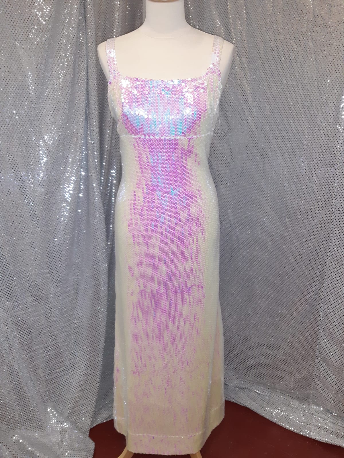 Pearl Long Dreamgirl Fishscale Dress