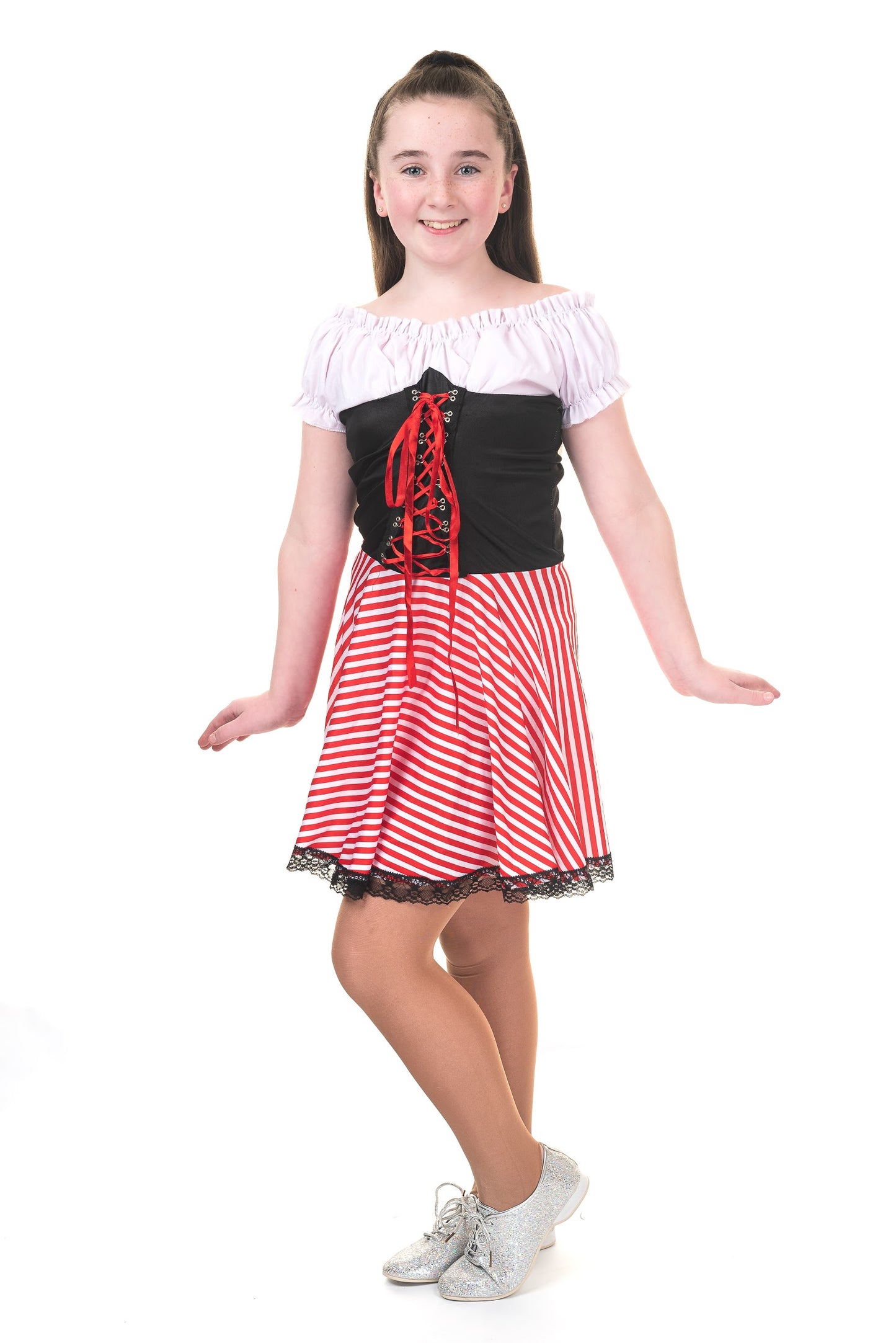 Red White Stripe Pirate Dress