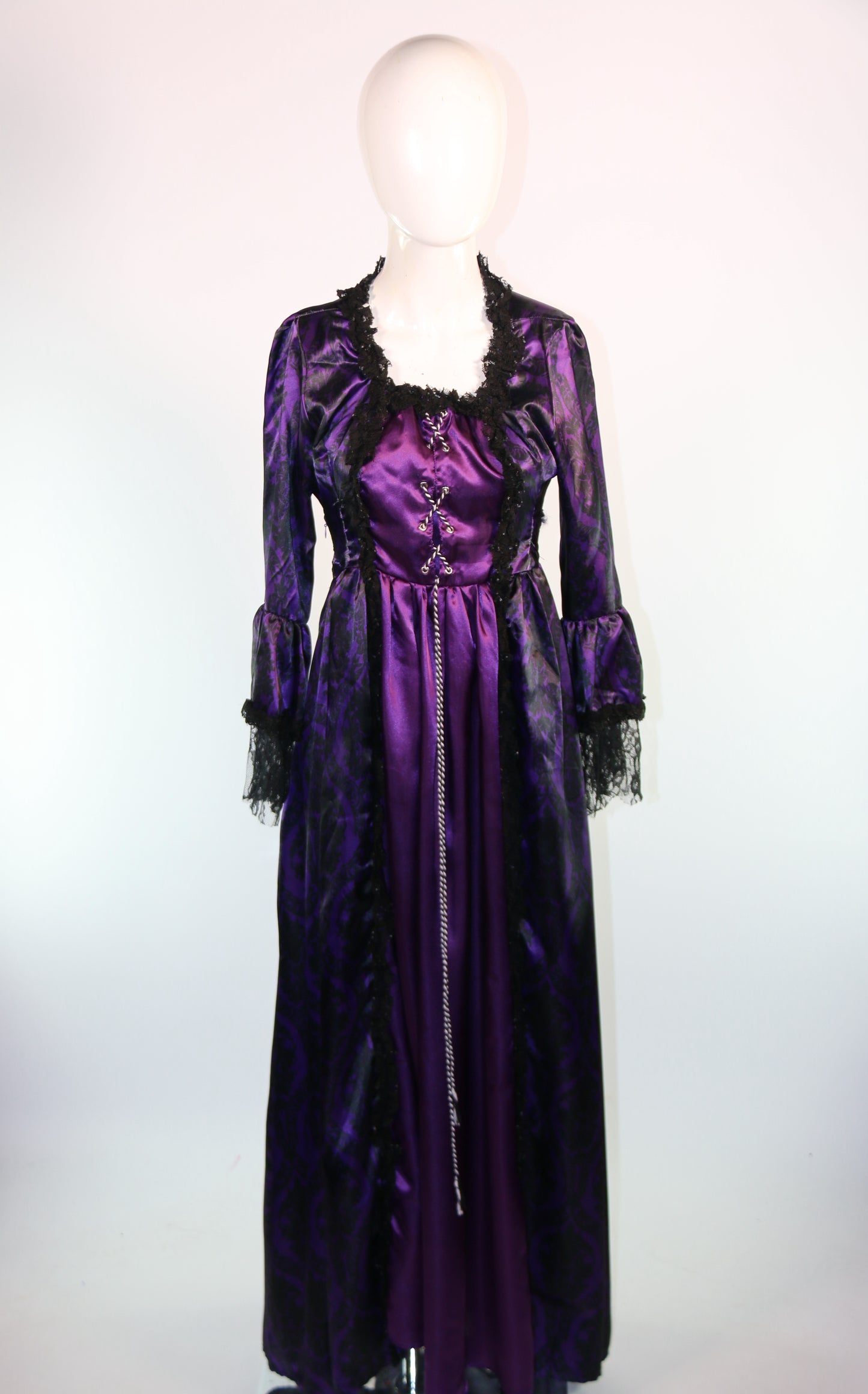 Purple Black Gothic Victorian Gown