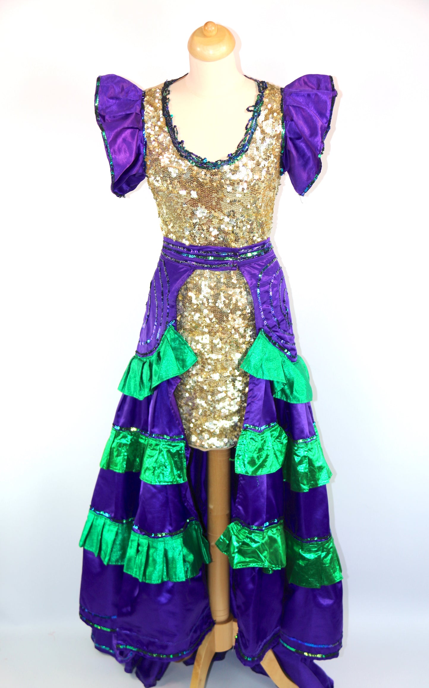 Purple Gold Green Carmen Miranda Two Piece