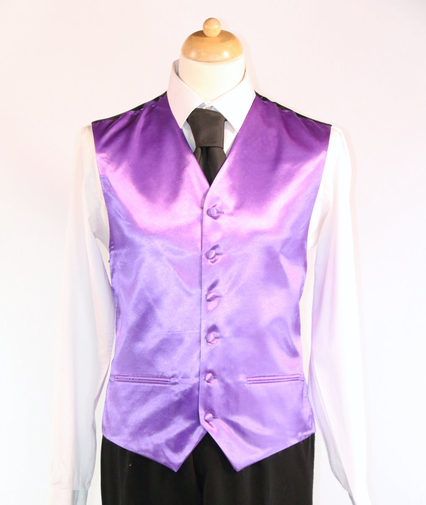 Purple Satin Waistcoat