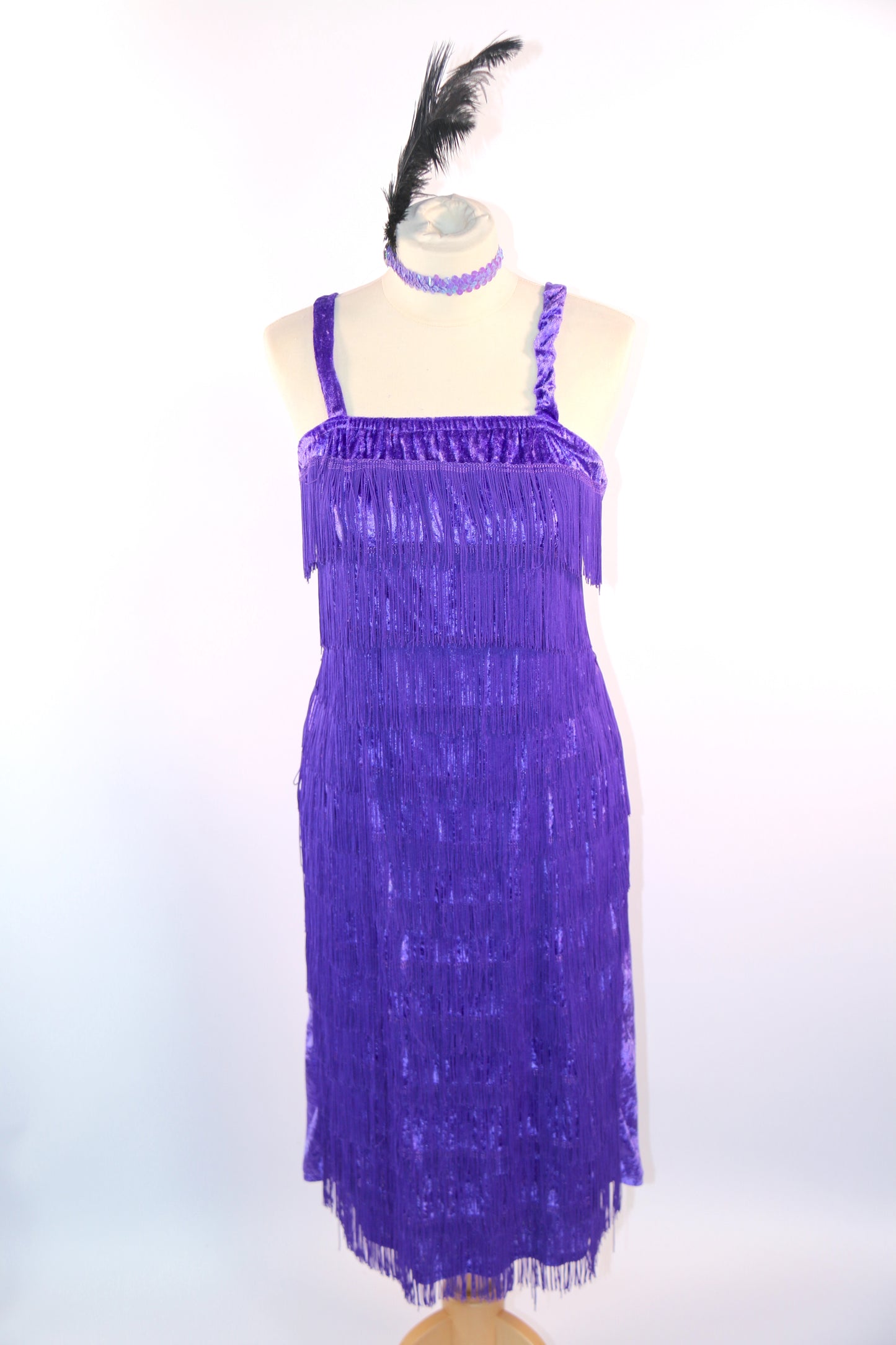 Purple Velvet Flapper Dress