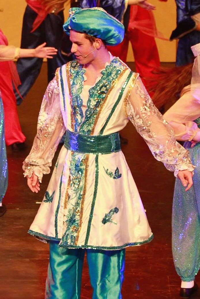 Aqua Gold White Silver Reversible Aladdin Coat