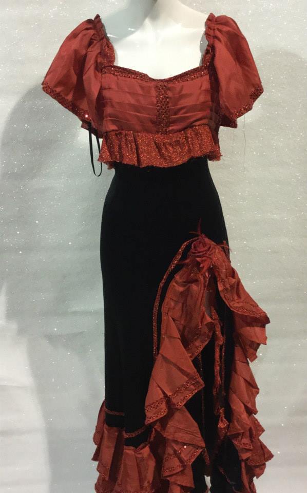 Black Red Pasodoble Dress