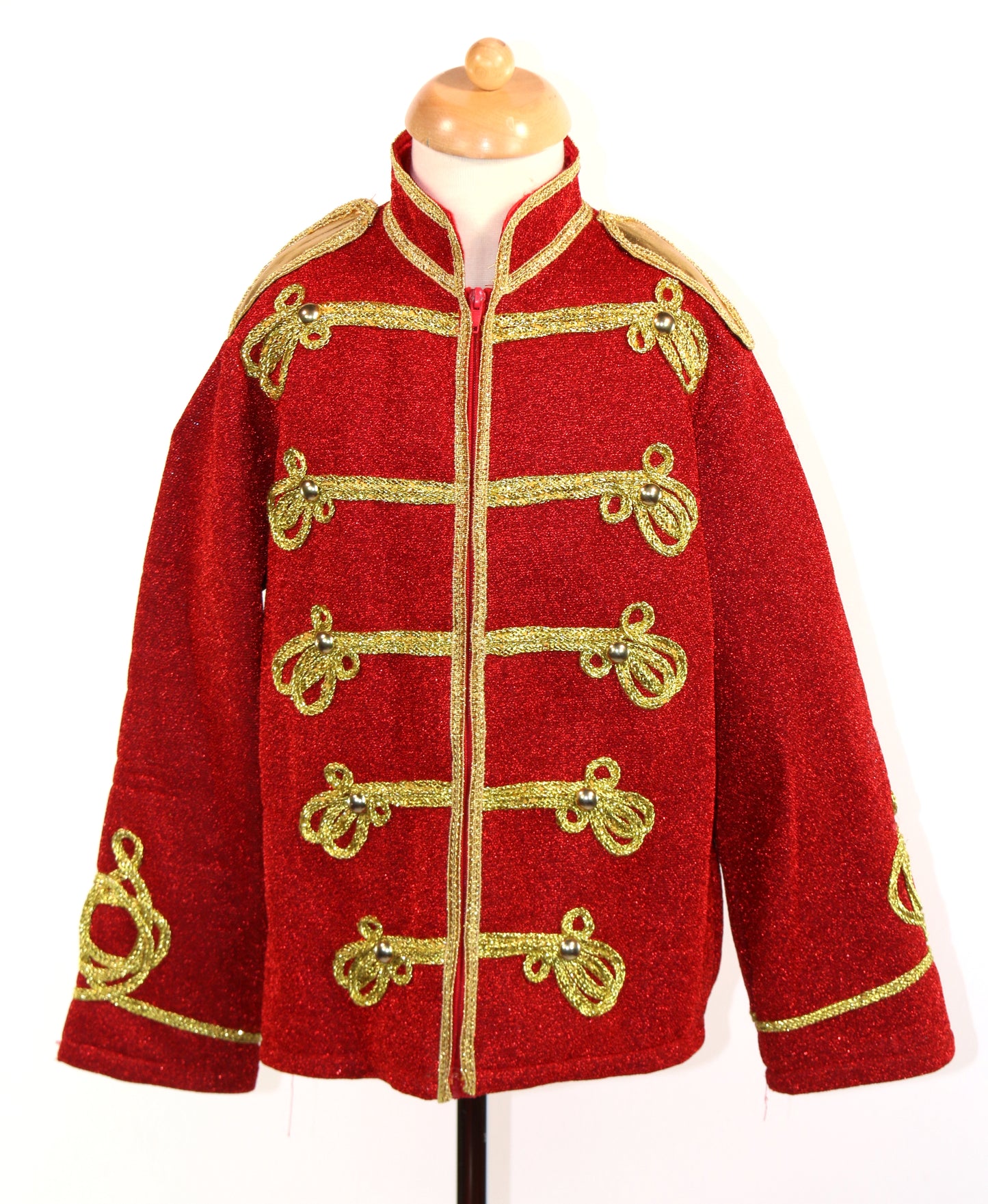 Red Gold Shimmer Uniform Jacket