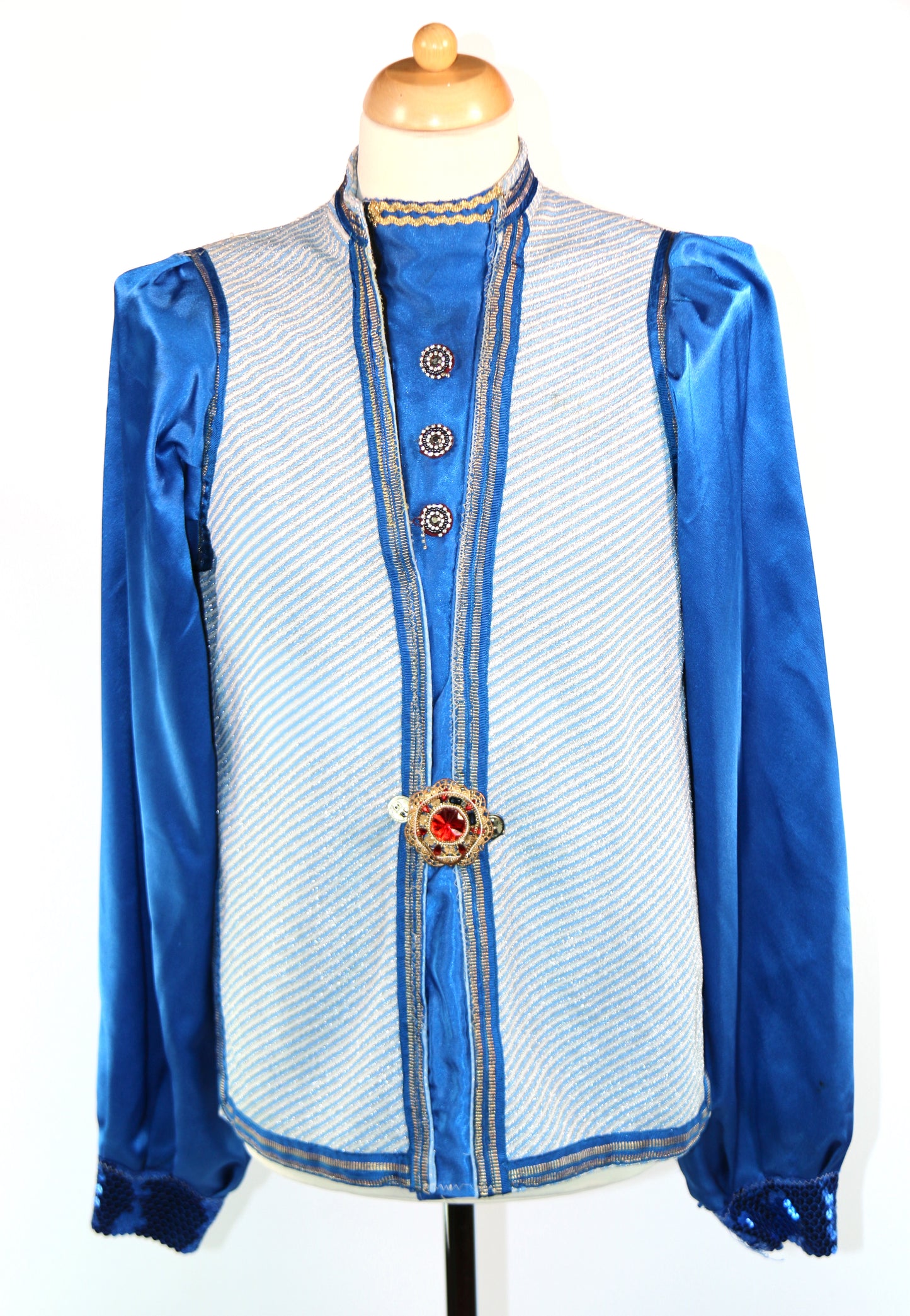 Sammy Silver Blue Panto Deluxe Suit