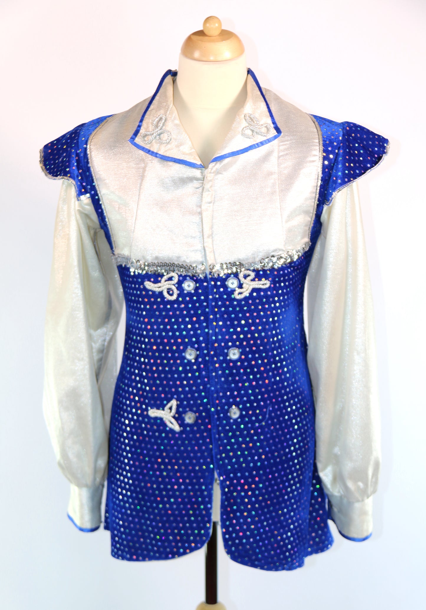 Silver Blue Asian Detail Panto Deluxe Tunic