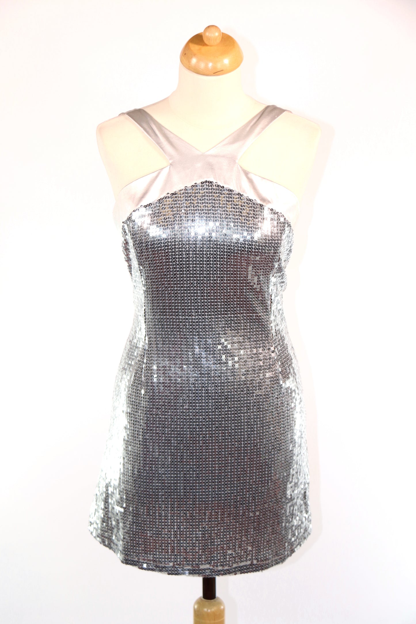 Silver Sequin Disco Dresses