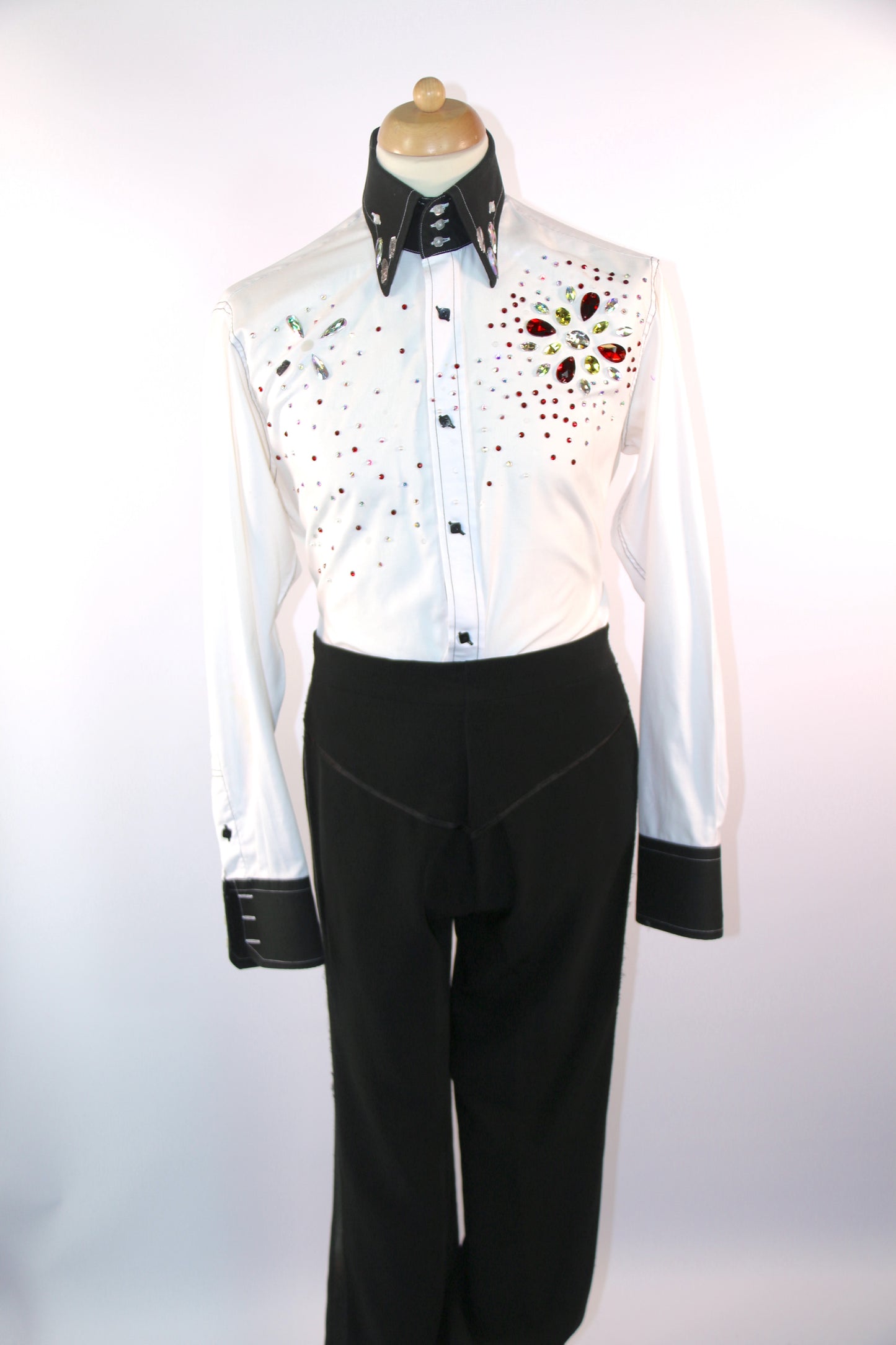 White Shirt Diamonte Detail Various