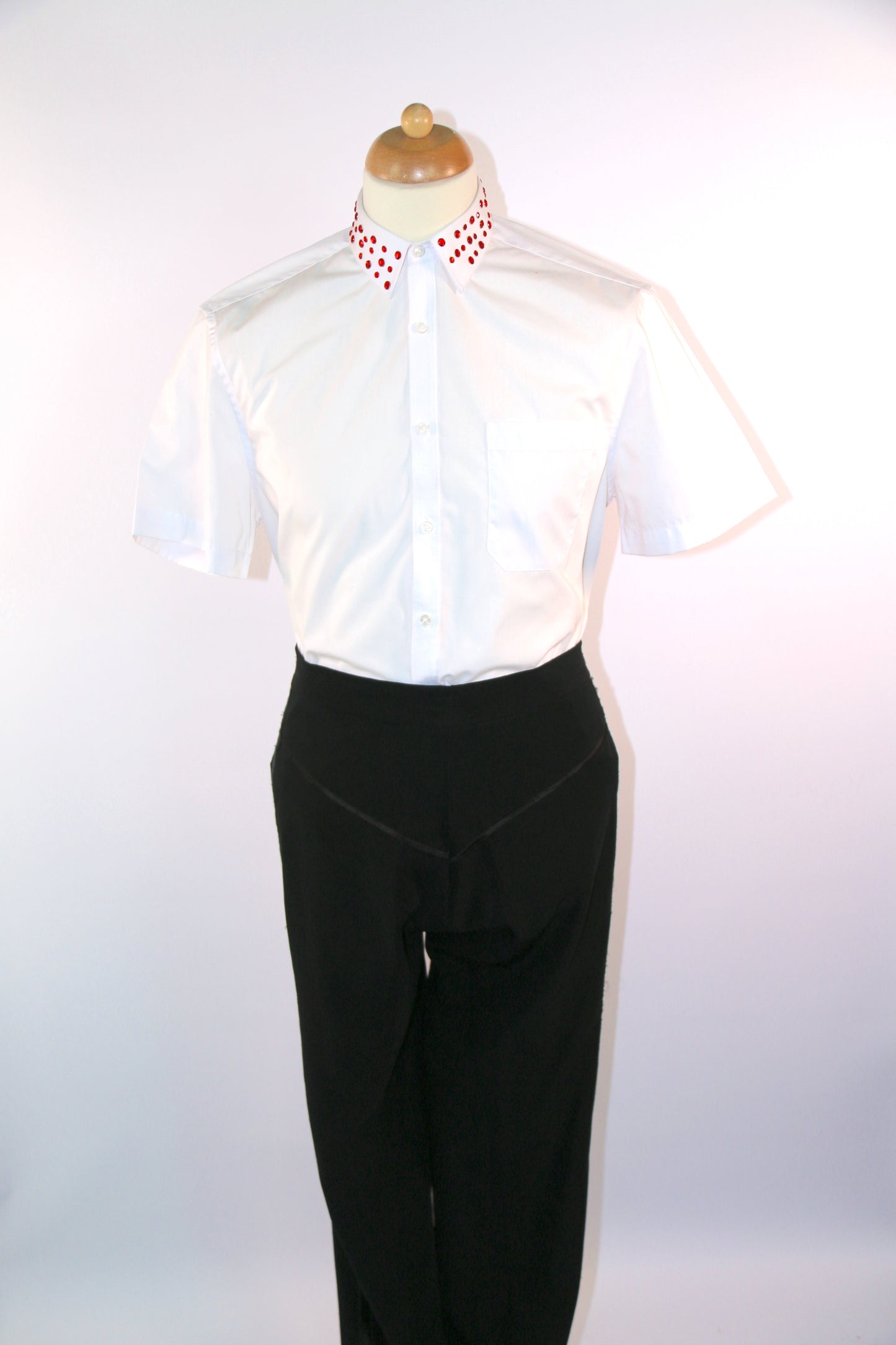 White Shirt Diamonte Detail Various