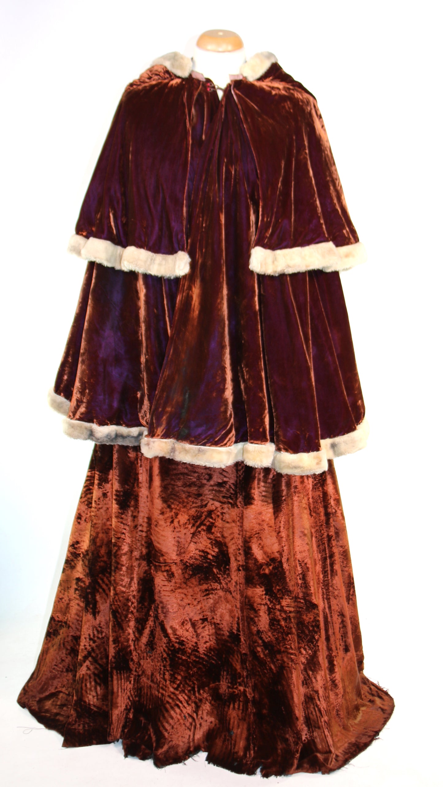 Wine Green Velvet Cape