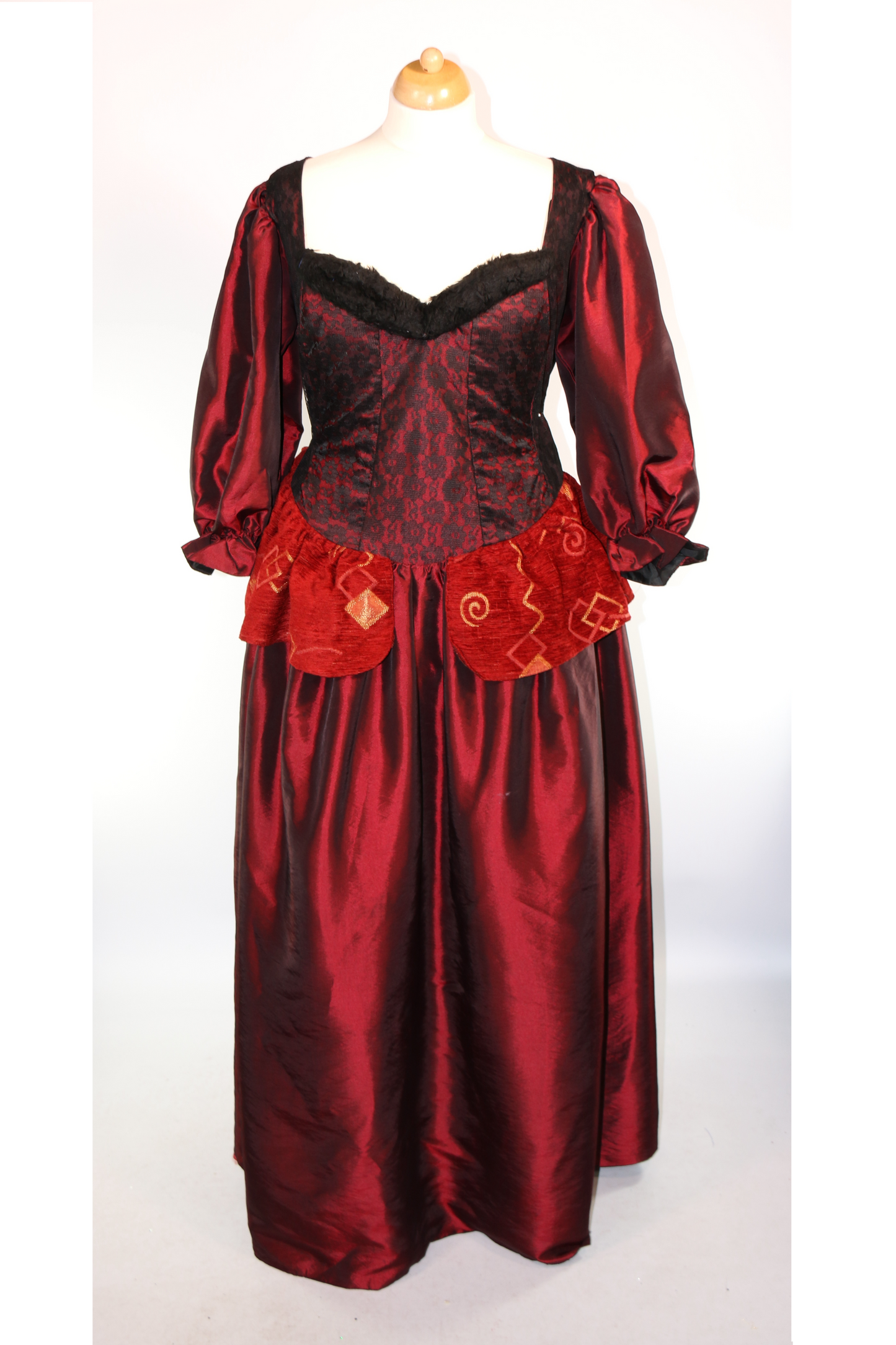 Wine Victorian Bearded Lady Dress