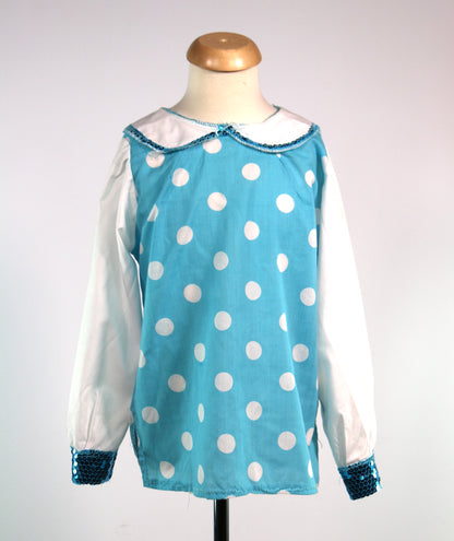 Aqua Polka Dot Dress and Top