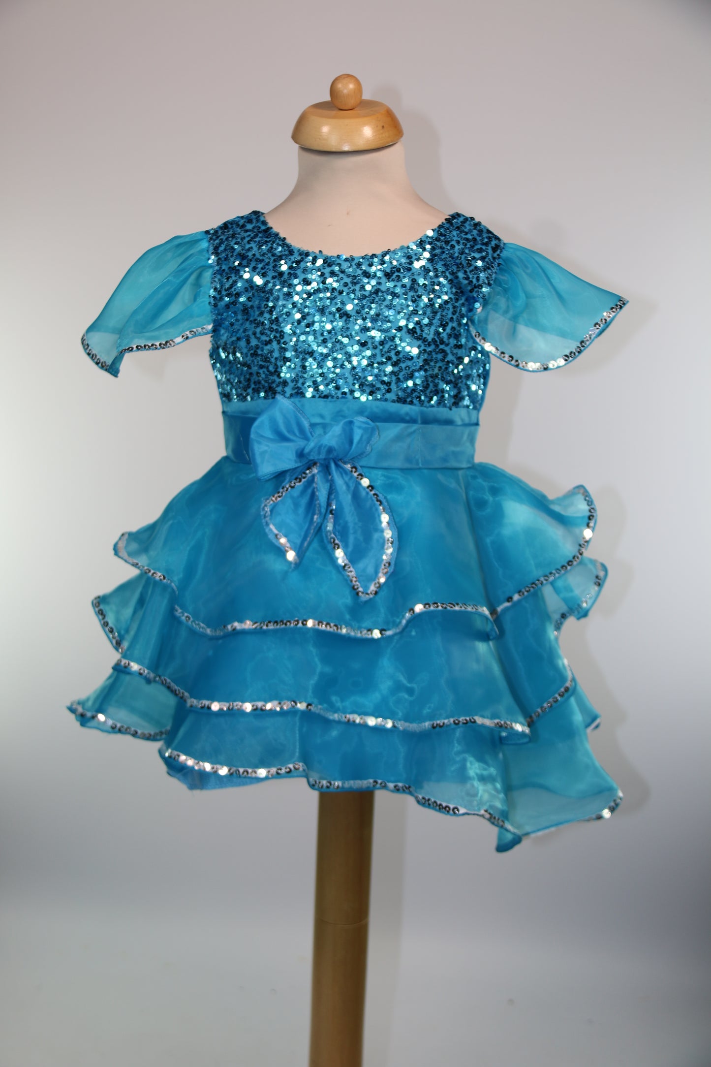 Aqua Princess Ruffle Dress And Skirts