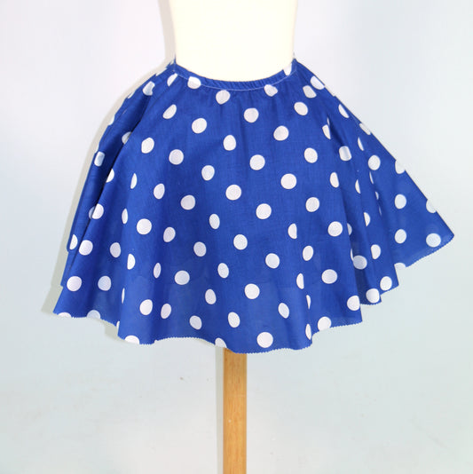 Blue Polka Dot Skirt Small Dot