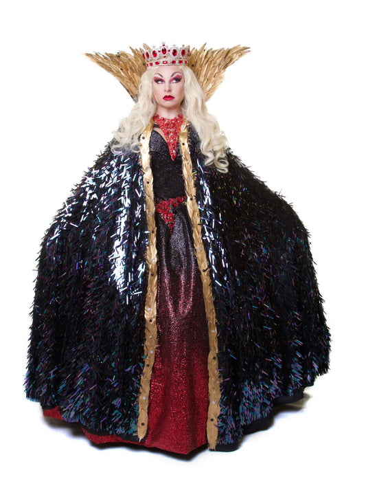 Black Gold Shard Iconic Cape Feather Collar