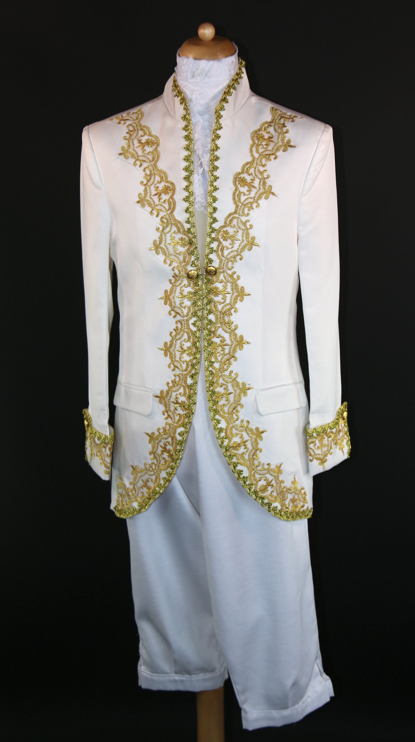 Cream Gold Three Piece Prince Regal Suit Panto Deluxe