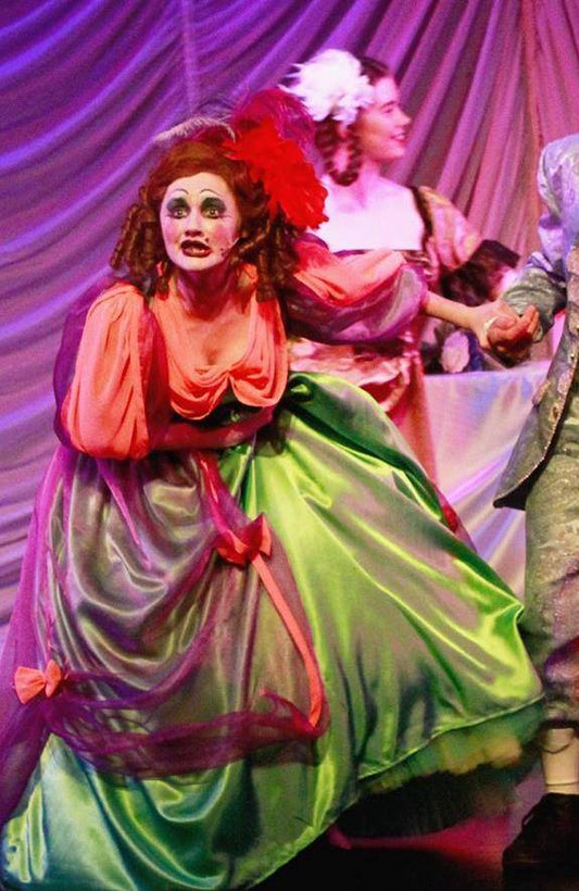 Green Orange Purple Luminous Restoration Dame Dress