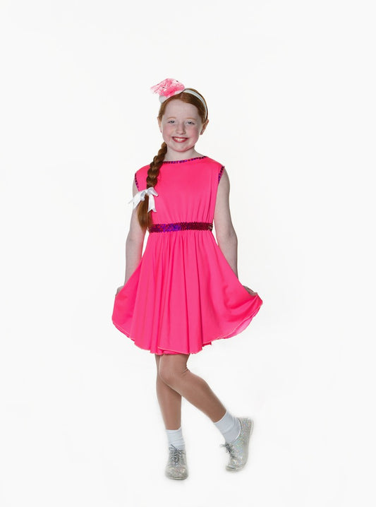 Pink Lyrcra Skater Dresses
