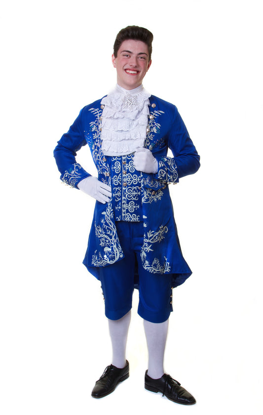 Royal Blue Beast Court Waistcoat Britches Frock Coat Suit