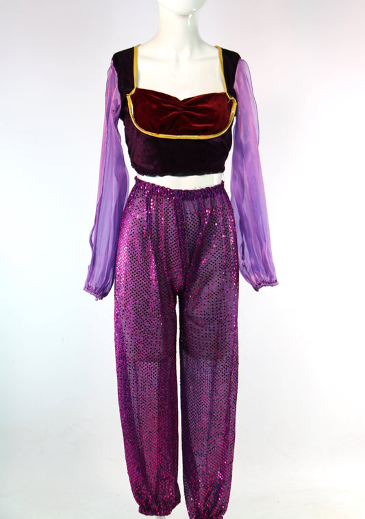 Purple Arabian Sequin Trousers