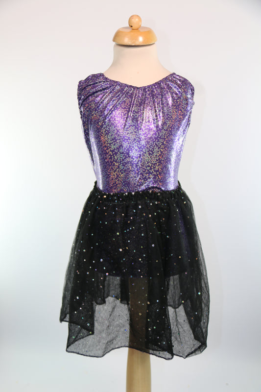 Purple Silver Leotards