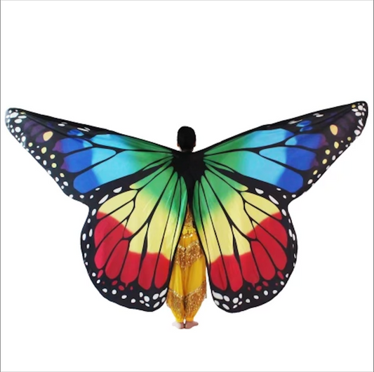 Butterfly Multicolor Print Wings