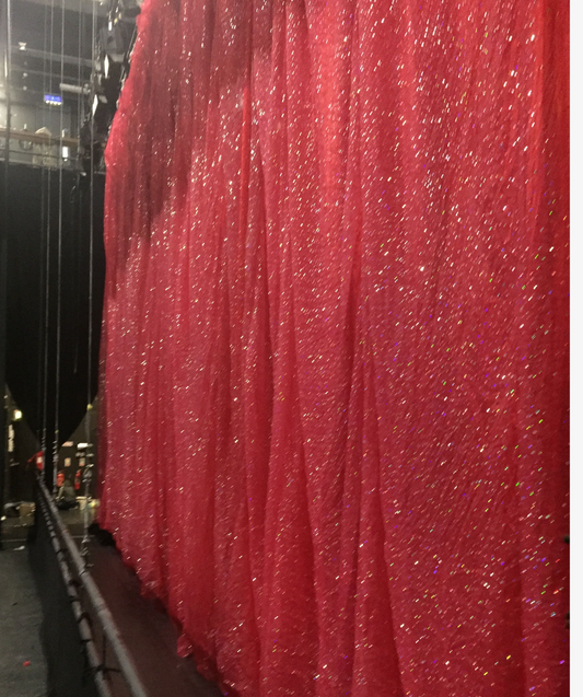 Red Glitter Curtain