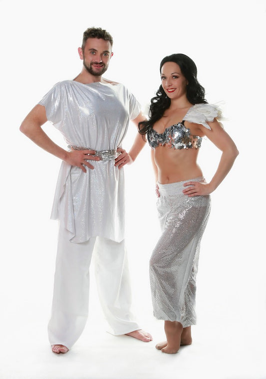 Silver Sequin Arabian Trousers