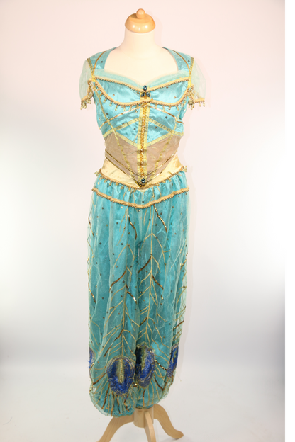 Aqua Jasmine Blue Two Piece and Cape