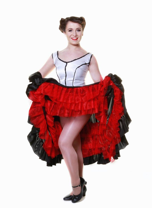 Black/White Saloon Can Can Dresses