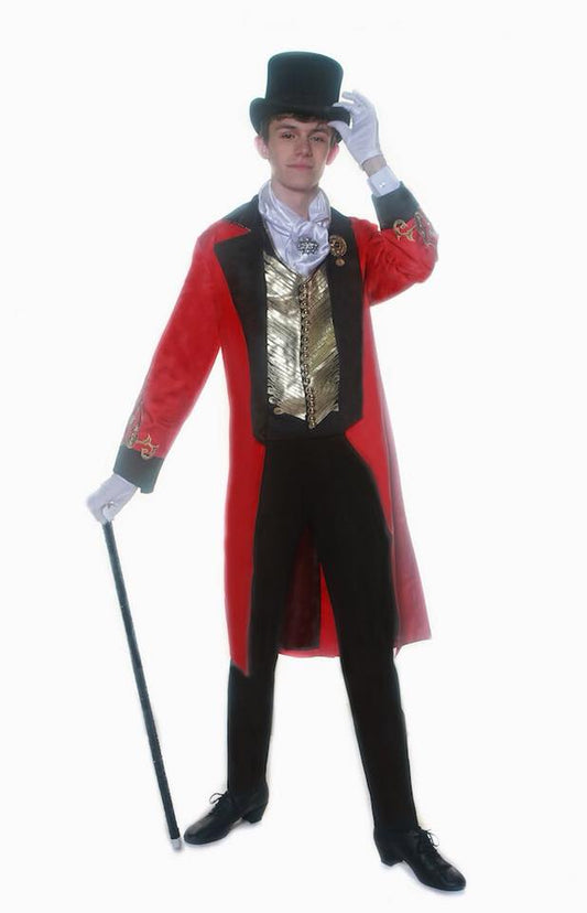 Red Black Gold Barnum Showman Jacket Waistcoat