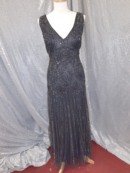 Grey Navy Black Purple Khaki Wine Gold Beaded Vintage Gown Various