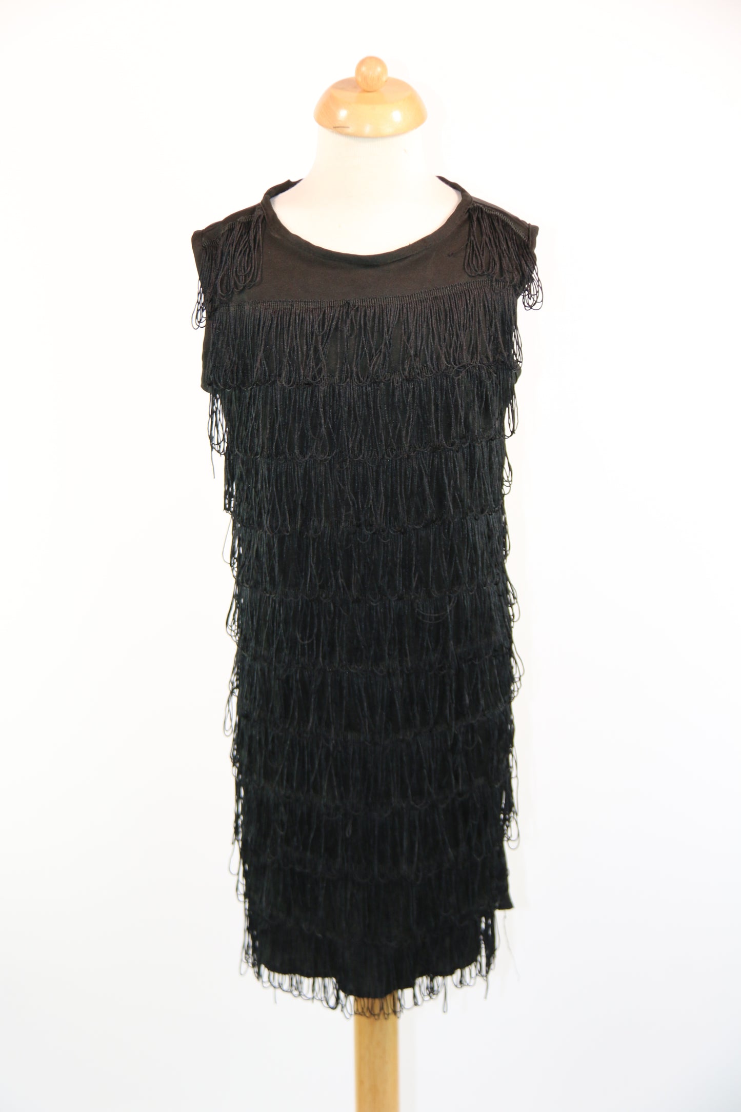 Black Fringe Flapper Dress