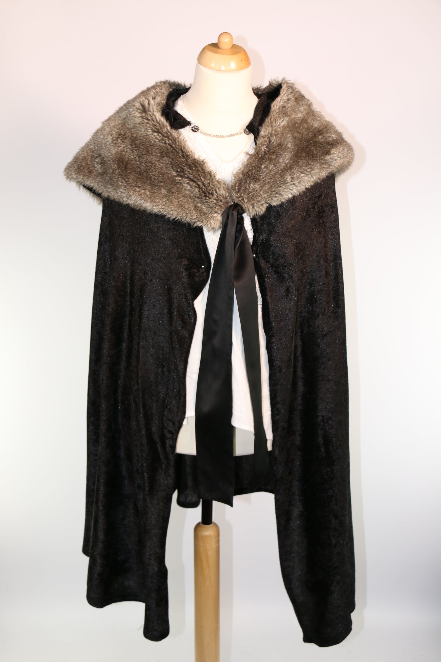 Black Fur Jon Snow Cape