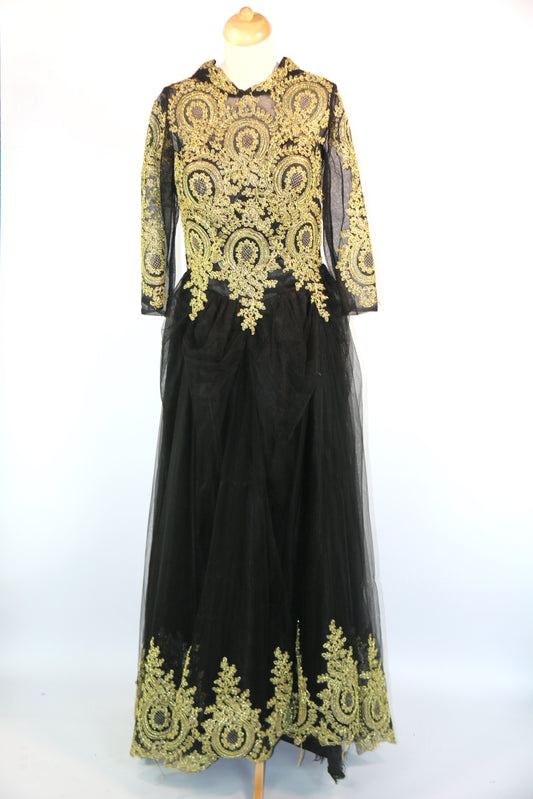 Black Gold Evil Queen Romanof Dress