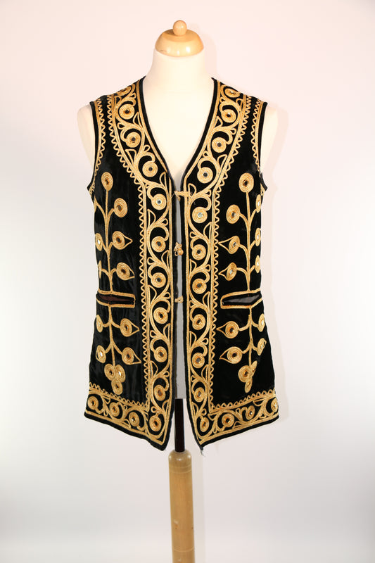 Black Gold Mirrored Waistcoat