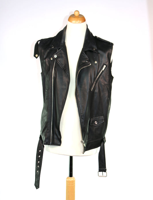 Black Leather Gillet