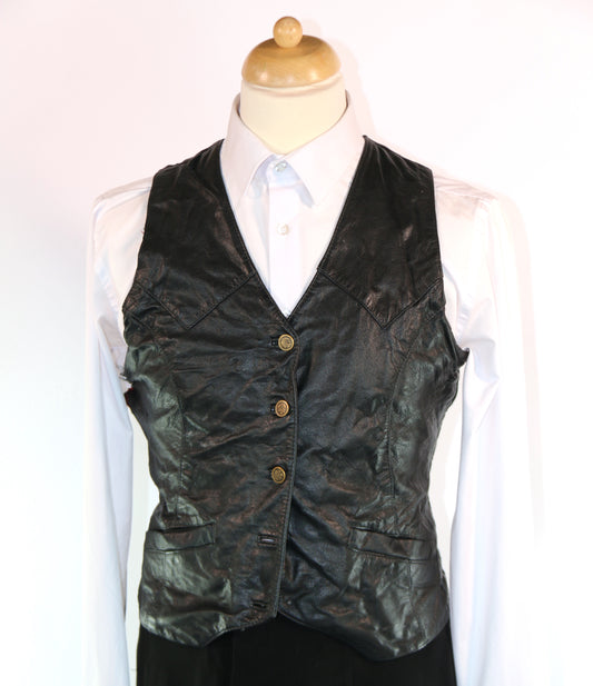 Black Leather Waistcoat Various