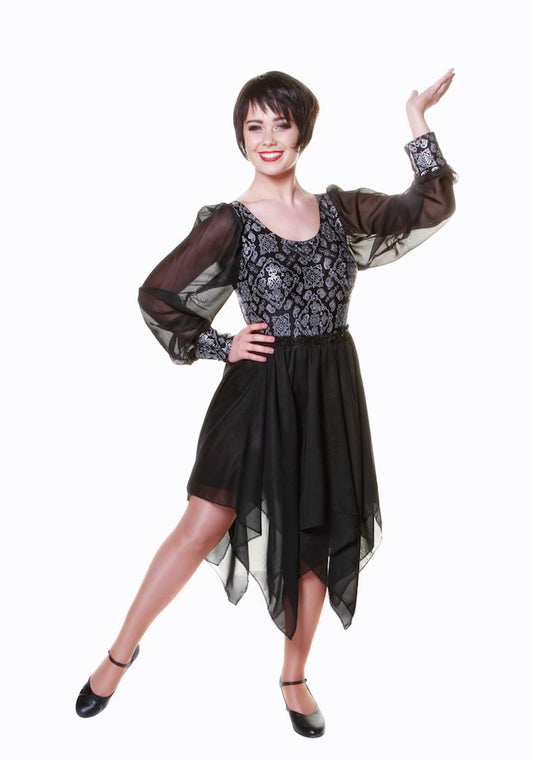 Black Silver Medieval Leotard