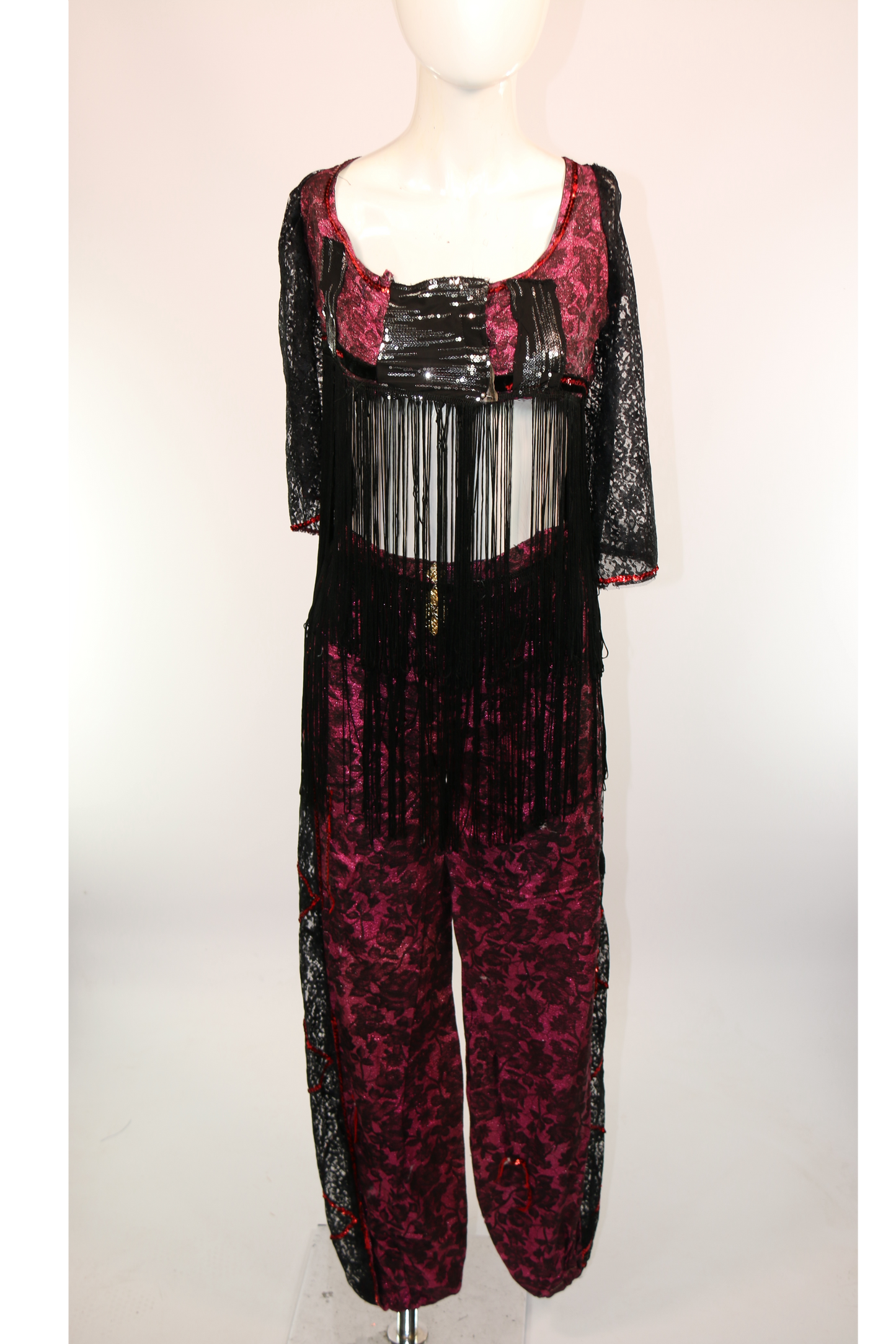 Black Pink Arabian Two Piece