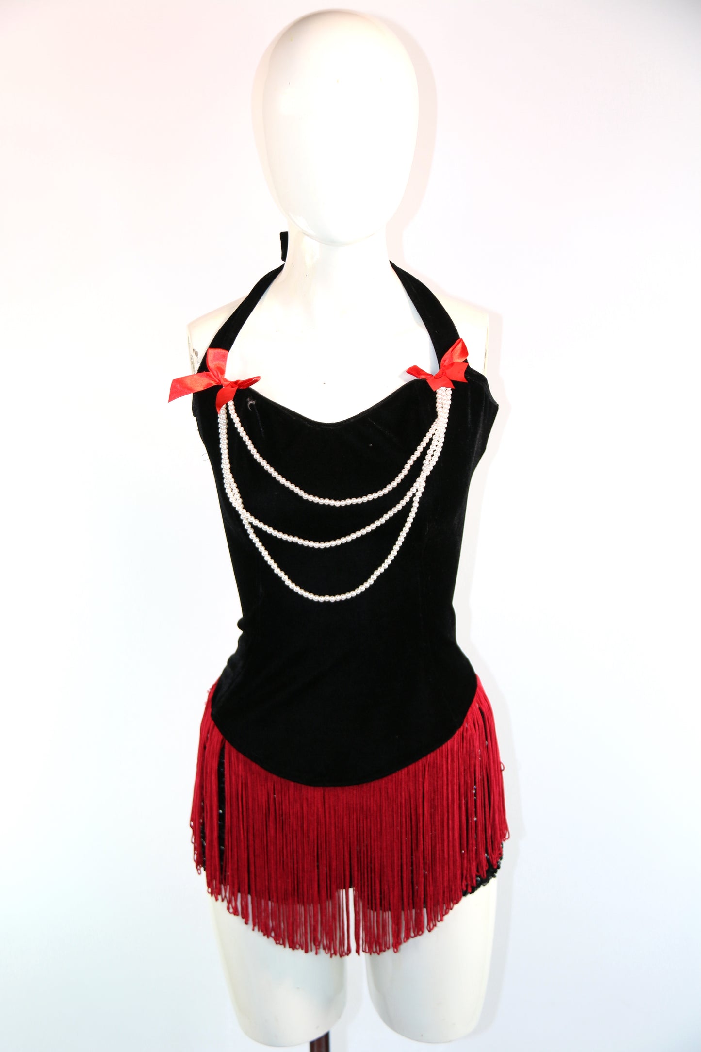 Black Red Burlesque Corset